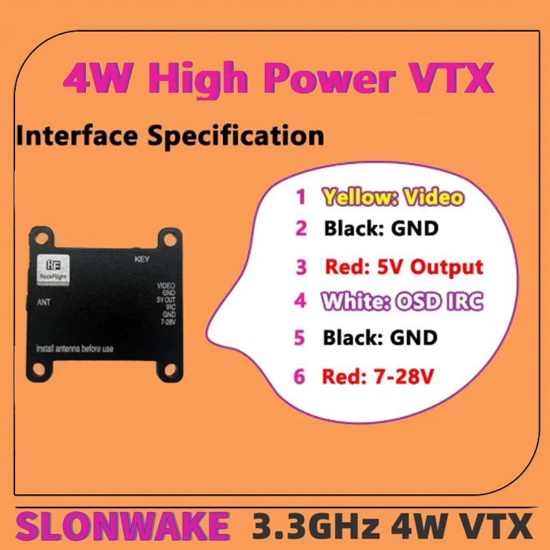 SLONWAKE FPV 3.3G 16CH 4000mW  – - Remote Control (Rc) Drone recenzja i cena