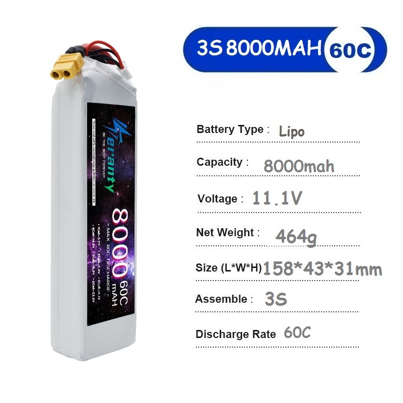 Teranty 3S 11.1V 8000mAh 60C A – Drone Rc Race recenzja i cena
