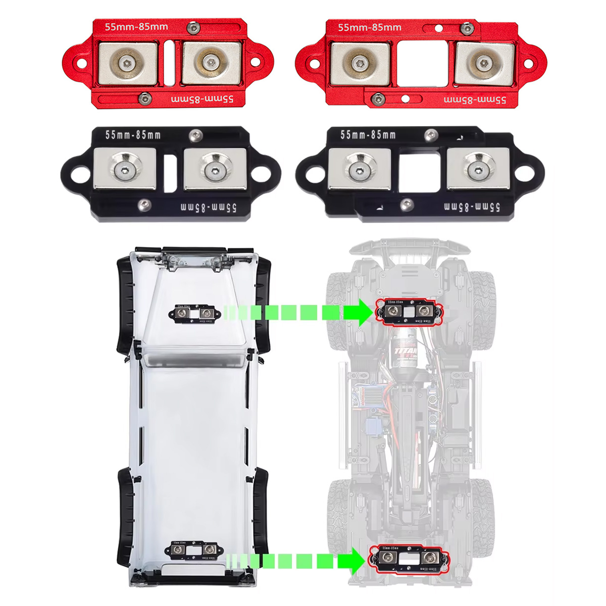 4 SZT. Regulowane magnetyczne  – Rc Car Body Shell recenzja i cena