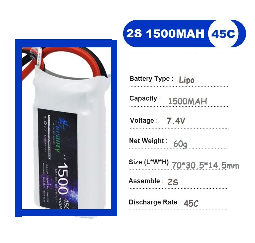 2 sztuk 7.4V Lipo 2S bateria 1 – Drone Rc Race recenzja i cena